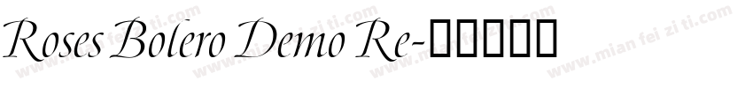 Roses Bolero Demo Re字体转换